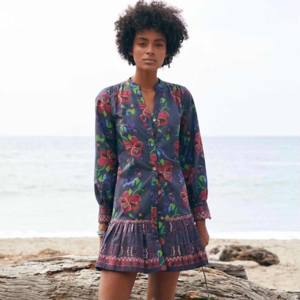 Tuckernuck Ro’s Garden Poplin Ines Anthropologie Dress Floral Edit Cotton XS